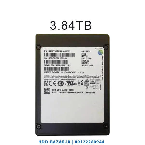 هارد SSD سامسونگ Samsung PM1643A 3.84TB SAS 12Gb